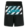 Off-white Wavy Line Mesh Shorts Black/multicolor