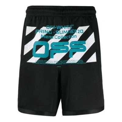 Off-white Wavy Line Mesh Shorts Black/multicolor