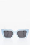 Off-white Wayfarer Catalina Sunglasses With Maxi Rods In Blue
