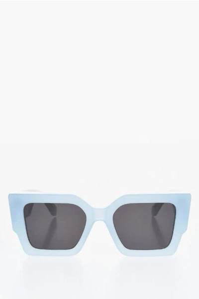 Off-white Wayfarer Catalina Sunglasses With Maxi Rods In Blue