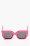Off-white Wayfarer Catalina Sunglasses With Maxi Rods In Brown