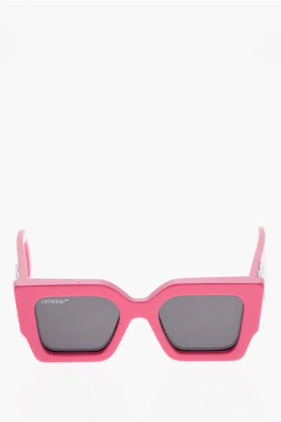Off-white Wayfarer Catalina Sunglasses With Maxi Rods In Brown