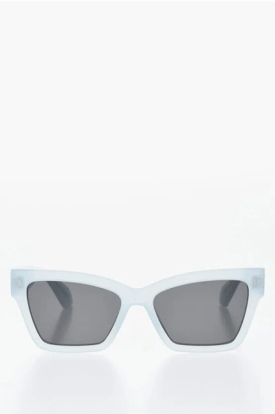 Off-white Wayfarer Cincinnati Sunglasses With Logoed Rods In Blue
