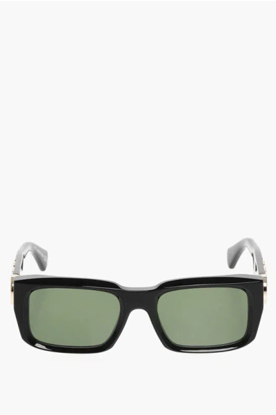 Off-white Wayfarer Hays Sunglasses With Maxi Goledn Logo In Brown