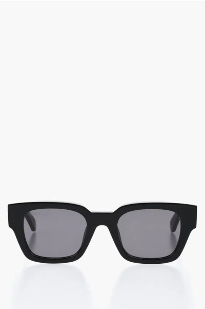 Off-white Wayfarer Zurich Sunglasses With Logoed Rods In Brown