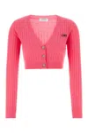 Off-white Off White Fuchsia Wool Blend Cardigan