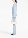 Off-white Schultertasche Aus Raffiabast In Neutrals