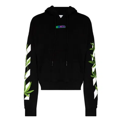 Off-white Weed Arrows Oversized Hoodie 'black White Green'