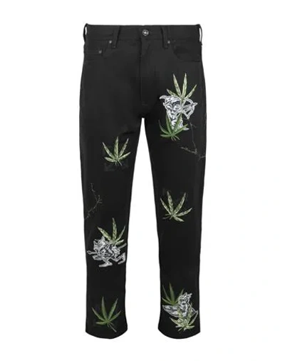 Off-white Weed Skate Fit Jeans In Black