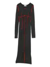 Off-white Whipstitch-detail Dress In Gray