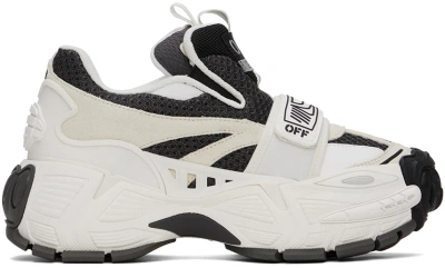 Off-white White & Black Glove Slip On Sneakers In White Black