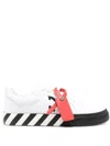 OFF-WHITE WHITE AND BLACK VULCANIZED LOW SNEAKERS