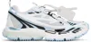 Off-white Mens Yellow Be Right Back Mesh And Faux-leather Low-top Trainers In White - Light Blue