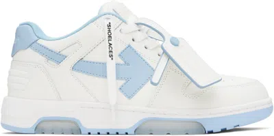 OFF-WHITE WHITE & BLUE OUT OF OFFICE SNEAKERS