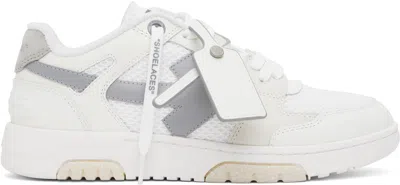 OFF-WHITE WHITE & GRAY SLIM OUT OF OFFICE SNEAKERS