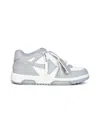 Off-white White And Grey Out Of Office Sneakers In Gray