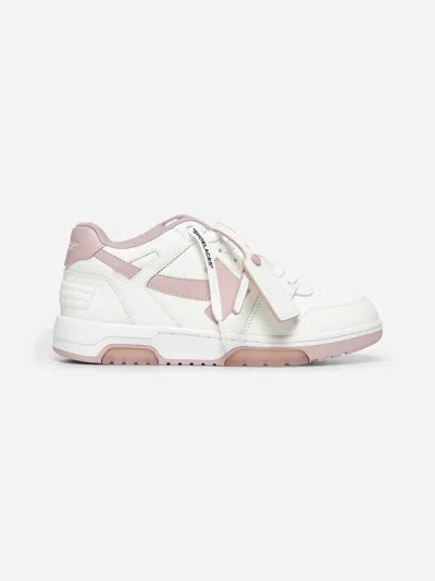 OFF-WHITE WHITE AND PINK OUT OF OFFICE SNEAKERS