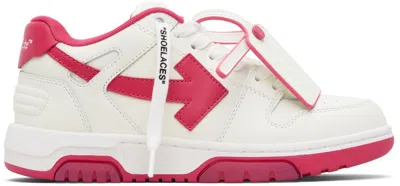 Off-white White & Pink Out Of Office Sneakers