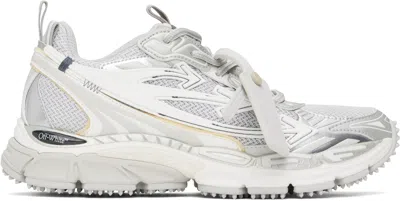OFF-WHITE WHITE & SILVER BE RIGHT BACK SNEAKERS