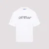 Off-white Cotton T-shirt With Frontal Logo Print In White