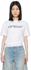 Off-white Big Logo Bookish Crop Tee In White Black