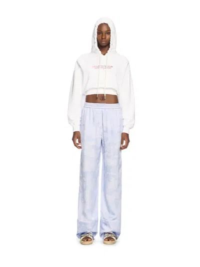 Off-white White Bookish Rose Cropped Hoodie