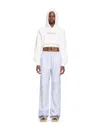 Off-white White Bookish Rose Cropped Hoodie In White