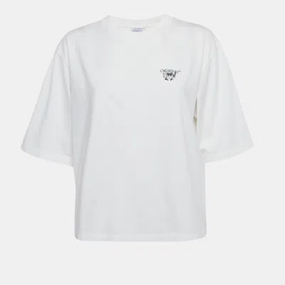 Pre-owned Off-white White Bow Print Jersey Crewneck T-shirt Xl