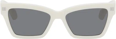 Off-white White Cincinnati Sunglasses In White Dark Grey