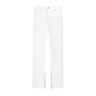 Off-white White Cotton 90s Logo Skate Raw Jeans