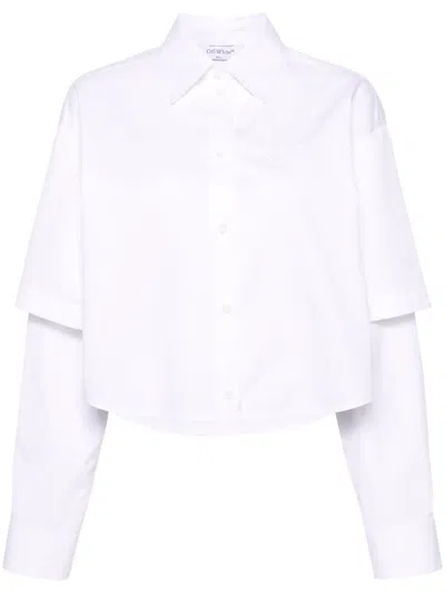 Off-white White Cotton Cropped Shirt