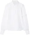 Off-white Strap-embellished Poplin Shirt In White