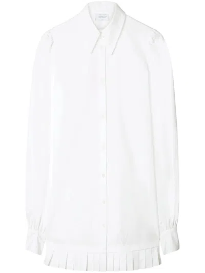 OFF-WHITE WHITE COTTON SHIRT DRESS