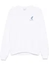 Off-white White Cotton Sweatshirt With Crew Neck And Back Print In White