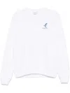 Off-white White Cotton Sweatshirt With Crew Neck And Back Print