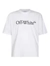 Off-white Oversized White T-shirt With Contrasting Logo Print In Cotton Man In White