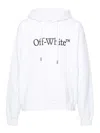 Off-white Cotton Sweatshirt Whit Frontal Logo Print In Black