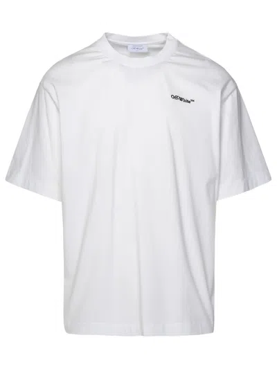 Off-white White Cotton T-shirt In White/black