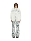 Off-white White Denim Fresco Arrow Shirt Jacket In Blue