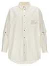 Off-white Off White Embroidered Overshirt In White