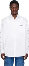 Off-white Off White Men Diag Outl Shirt Jacket In White - Black