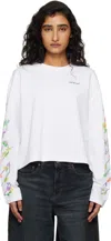 Off-white Diag Glowing Flower Long Sleeve T-shirts In White