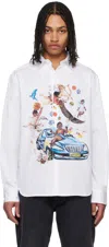 Off-white White Fresco Car Shirt In White - Multic