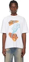 Off-white White Gregory Shimada Edition Diagonal Skate T-shirt In White