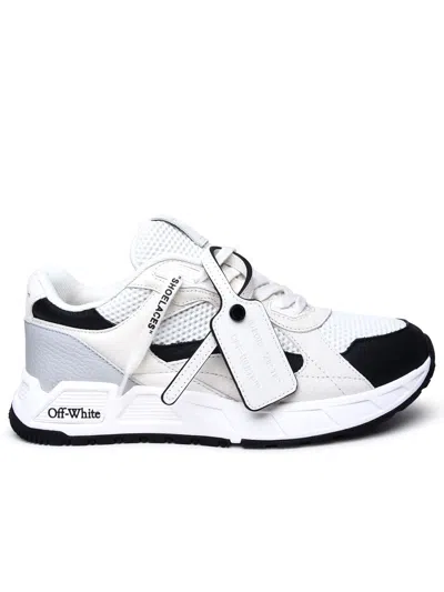 OFF-WHITE WHITE LEATHER BLEND SNEAKERS