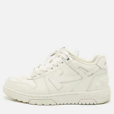 Pre-owned Off-white White Leather Out Of Office Low Top Sneakers Size 38