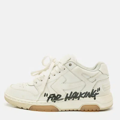 Pre-owned Off-white White Leather Out Of Office Low Top Sneakers Size 40