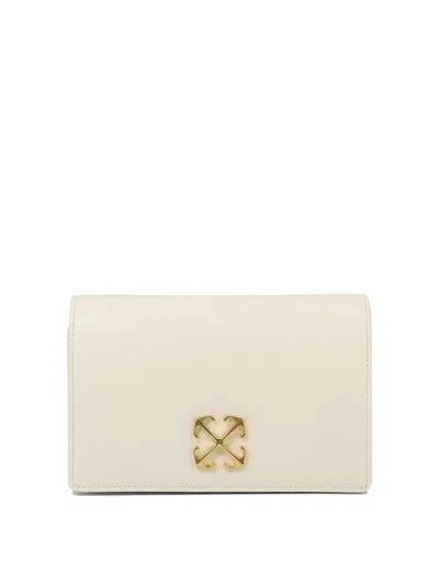 Off-white White Leather Wallet On Chain For Women
