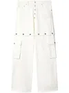 Off-white Convertible Logo-embroidered Cargo Jeans In White