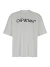 Off-white Oversized White T-shirt With Contrasting Logo Print In Cotton Man In White
